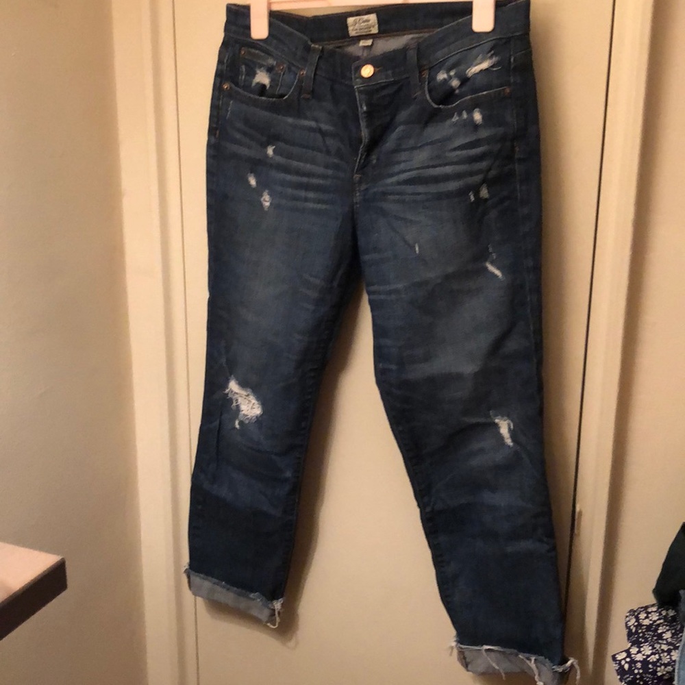 Slim broken in boyfriend jean J. Crew
